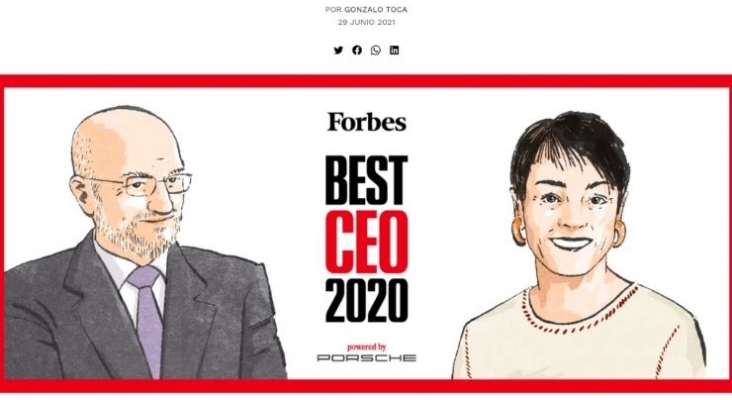 Escasa presencia del turismo entre los 50 mejores CEO de España según Forbes. Foto de Forbes España. Forbes.es