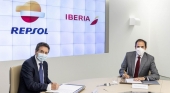 Javier Sánchez Prieto, presidente de Iberia, y Josu Jon Imaz,, consejero delegado de Repsol