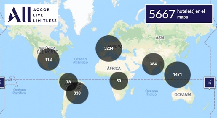 Mapa Accor Hotels