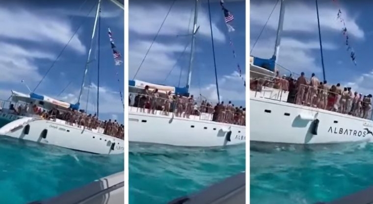 Polémica por un paseo nudista en barco sin medidas anti-Covid en Cancún (México)