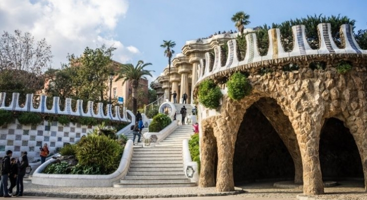 Park Güell en Barcelona, Cataluña