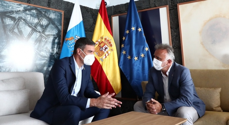 Pedro Sánchez, presidente del Gobierno de España, y Ángel Víctor Torres, presidente del Gobierno de Canarias | Foto: Moncloa