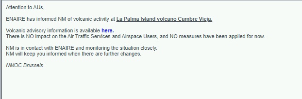 Información de Eurocontrol