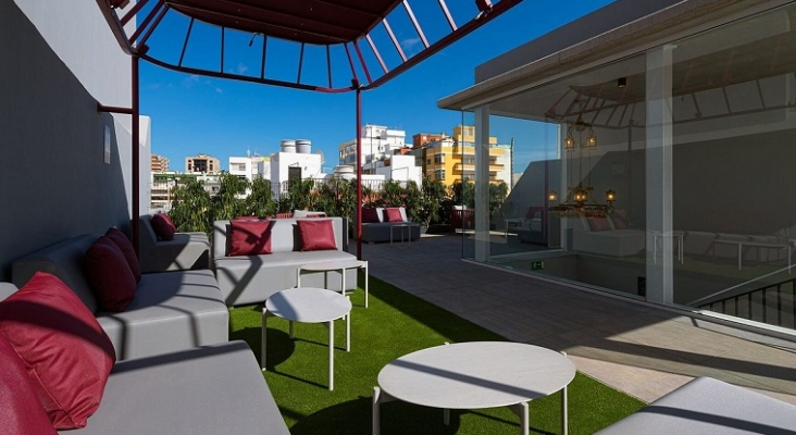 Terraza del Boutique Hotel Cordial Malteses, en Las Palmas de Gran Canaria
