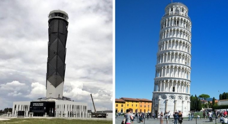 La torre de control del Aeropuerto de Santa Lucía (México) sufre una inclinación de 18 centímetros