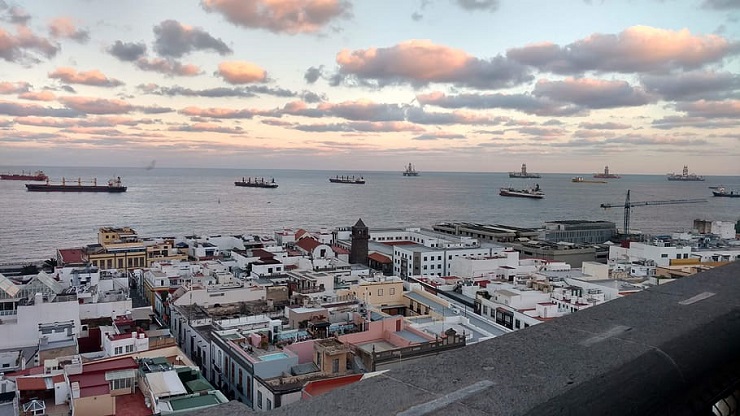 Vista de la bahía de Las Palmas de G.C.