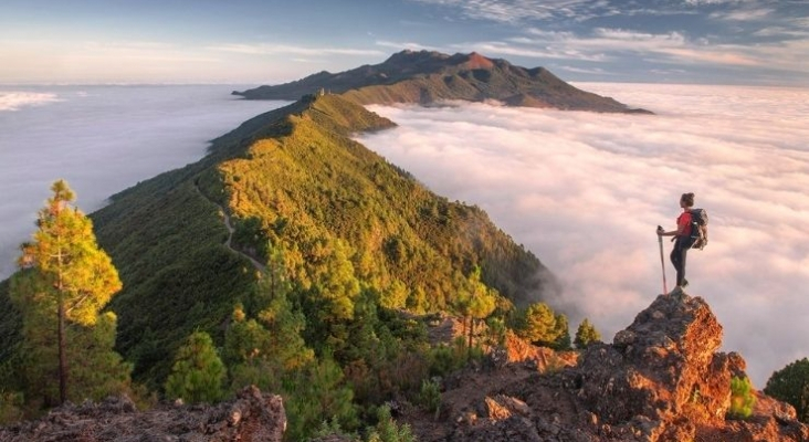 Turismo volcánico en La Palma. Foto vía Twitter (@visitalapalma)