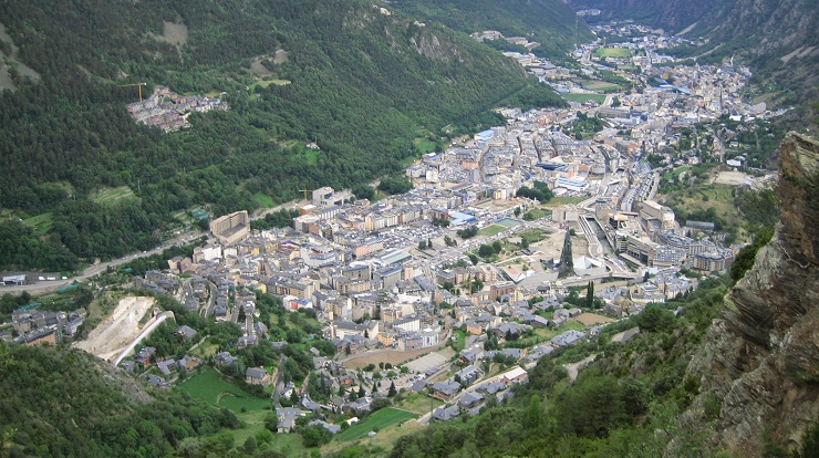 Vista aérea de Andorra la Vella