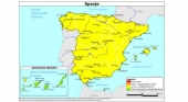 Las Islas Canarias, único destino español "verde” para Países Bajos| Imagen: Muestra de cómo se verá el mapa de avisos a partir de mañana