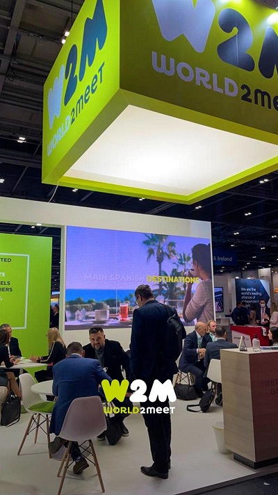 Estand de World2Meet en World Travel Market Estand de World2Meet en World Travel Market