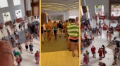 Fragmentos de vídeo del momento en el que los turistas tuvieron que refugiarse en un hotel de Puerto Morelos (Riviera Maya) tras el tiroteo