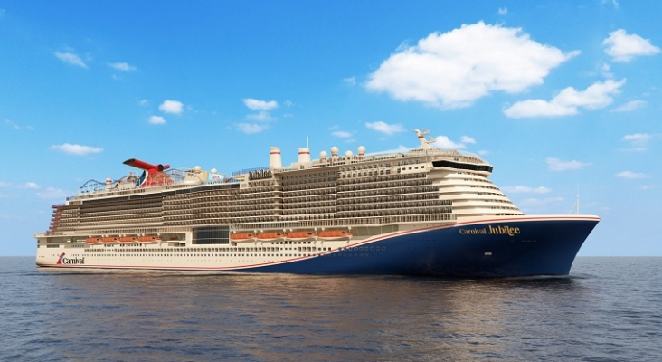 Recreación digital del nuevo barco de Carnival Cruise Line, el Carnival Jubilee, que se entregará en 2023.