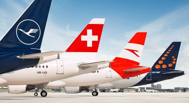 Colas de aviones de aerolíneas filiales del grupo | Foto: Lufthansa Group