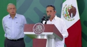 El secretario del estado de Quintana Roo presidente mexicano, Andrés Manuel López Obrador.