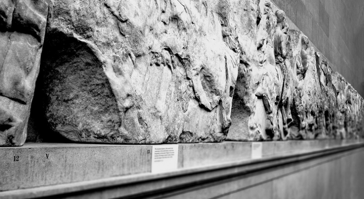 Mármoles del Partenón expuestos en el Museo Británico