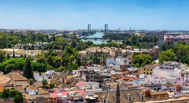 Vista aérea de la ciudad de Sevilla