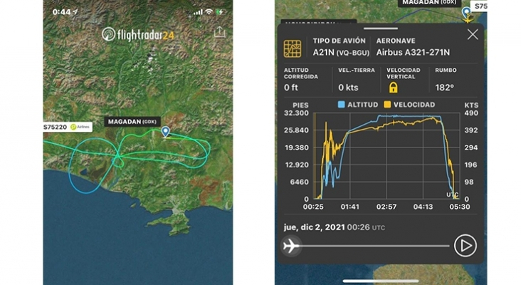 Aterrizaje de emergencia de un Airbus A321 271N de S7 Airlines en Rusia