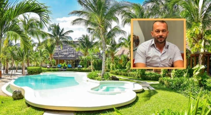 En la imagen, Raúl Bermúdez (Fonatur) y Villas Chackté, donde se encontraba la Casa Presidencial de Cancún