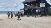 Agentes de la Guardia Nacional en una playa de Riviera Maya | Foto: Guardia Nacional vía Twitter