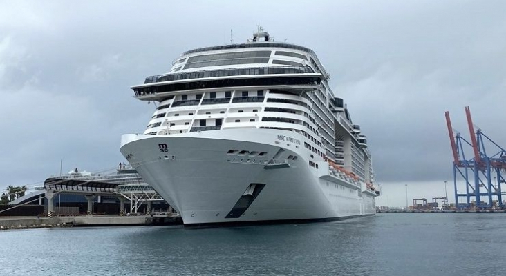 Crucero de MSC en el Puerto de Málaga | Foto Autoridad Portuaria de Málaga