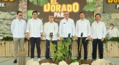 Acto del primer palazo para el inicio de la construcción del parque acuático El Dorado Park