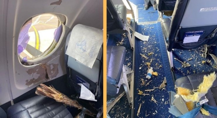 La colisión contra un ave de gran tamaño destroza avión de Airlink | Fotos vía Facebook (@nshaviation)