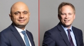 Sajid Javid y Grant Shapps en sus fotos oficiales del Gobierno de Reino Unido