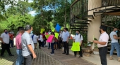Manifestaciones ante el Copal Tulum Hotel (México) por conflicto lingüístico entre empleados y empresa | Foto: Playa al día
