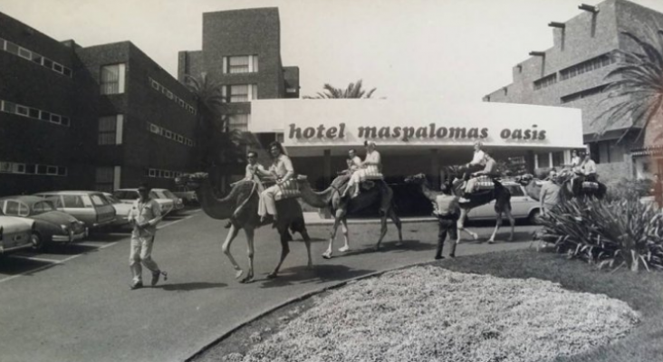 Astronautas del Apolo en Maspalomas.