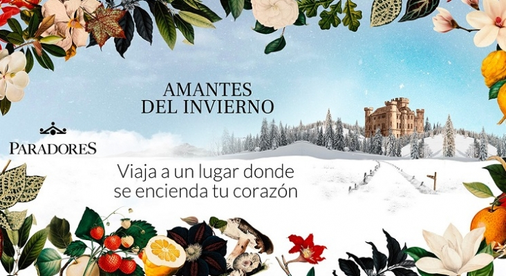 Cartel de la nueva campaña de Paradores "Amantes del invierno"