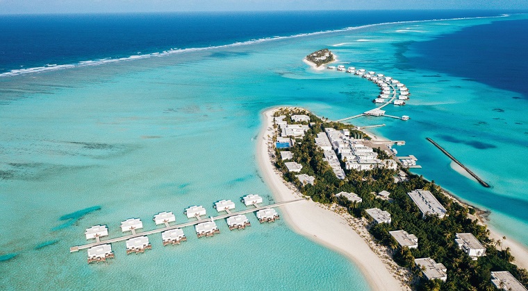 hoteles riu maldivas vista aerea