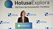 La ministra de Industria, Comercio y Turismo, Reyes Maroto, durante la inauguración del VIII Foro Hotusa Explora | Foto: Grupo Hotusa