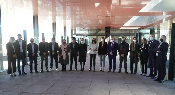 Imagen de grupo en el acto de presentación de «Baleares es futuro el nuevo turismo que liderará la postpandèmia», celebrado al Museo Reina Sofía de Madrid.