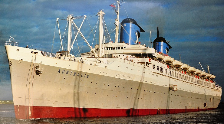SS Australis en Southampton en su último año de servicio,1977. Foto: Richard