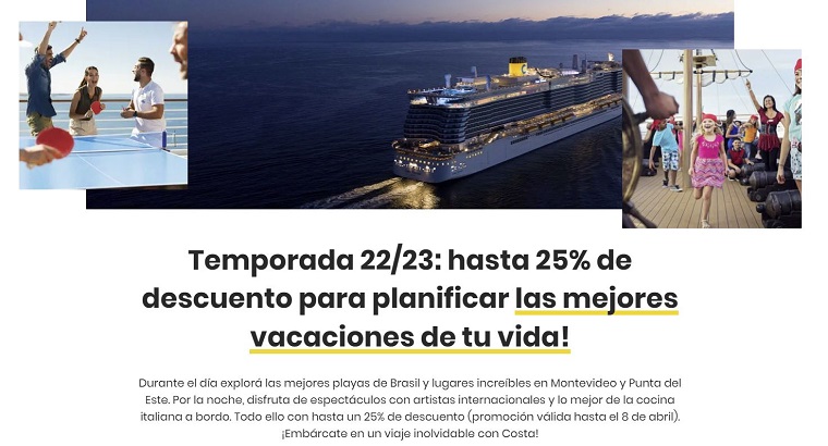 oferta costa cruceros argentina