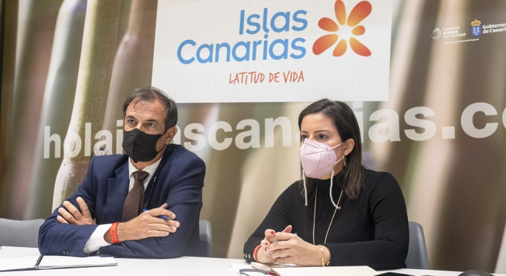 Yaiza Castillo y José Juan Lorenzo en Fitur 2022