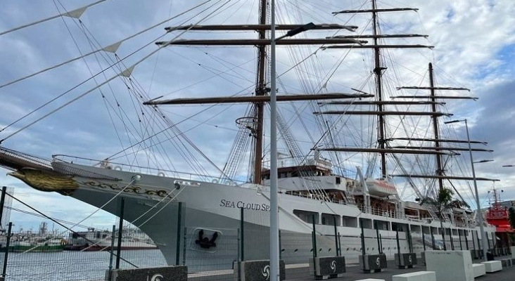 Sea Cloud Spirit atracado en el Puerto de Las Palmas (Gran Canaria) | Foto: Tourinews