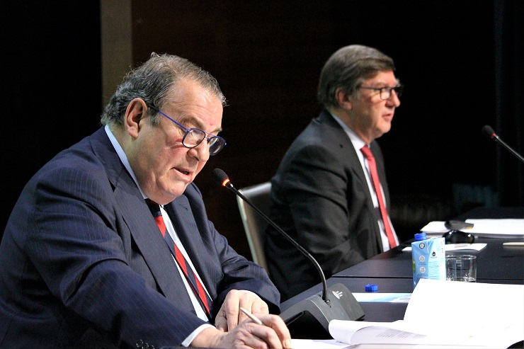 Joan Molas, presidente de la Mesa del Turismo de España durante una asamblea general