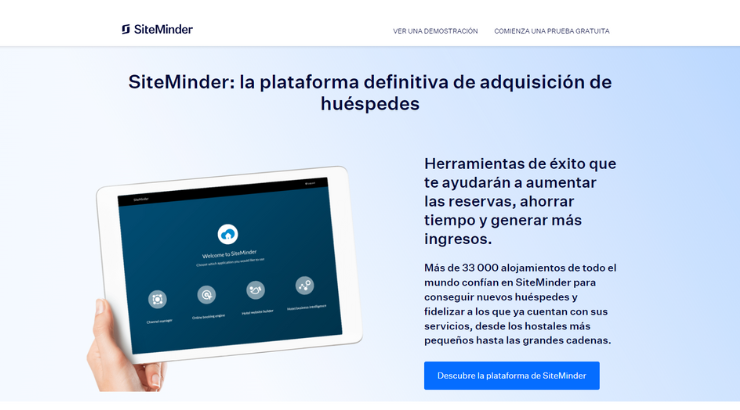 Captura de la Web de SiteMinder Captura de la Web de SiteMinder