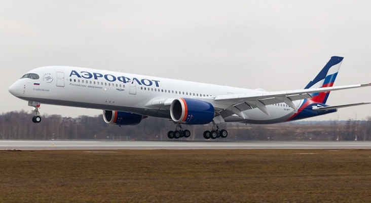 Avión de la aerolínea rusa Aeroflot.