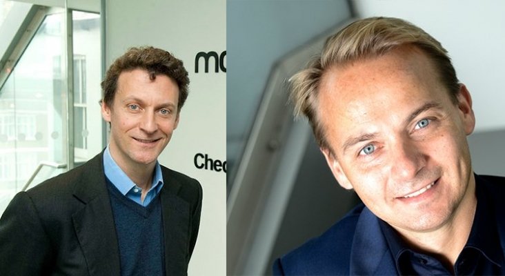 Hugo Burge, jefe ejecutivo de Momondo, y Andrew Shelton, director gerente de Cheapflights