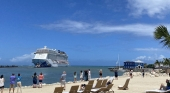 El barco encallado en R. Dominicana zarpa hacia Miami (EE. UU.) para ser reparado  | Foto: Timothy J. Larson vía Twitter