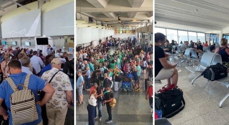 Pasajeros del Norwegian Escape en el Aeropuerto de Puerto Plata (República Dominicana)
