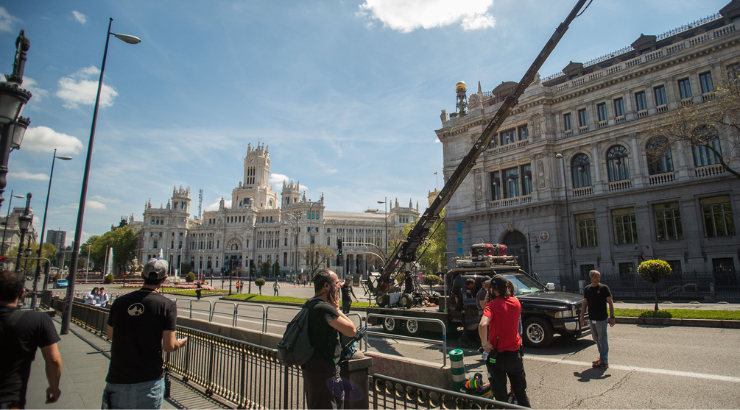 Rodaje en MadridFoto vía Twitter (@SpainFilm) Rodaje en MadridFoto vía Twitter (@SpainFilm)
