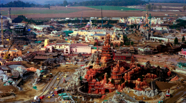 Construcción de Disneyland París | Foto: Disney