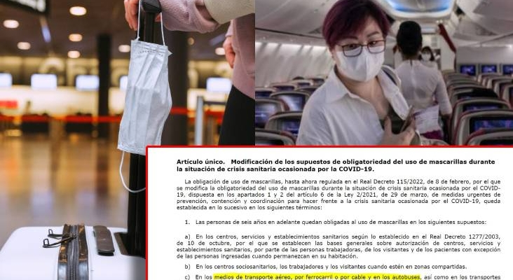 La contradicción de las mascarillas obligatorias en el avión y opcionales en el aeropuerto