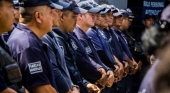 Policías en México asistiendo a charla sobre seguridad turística