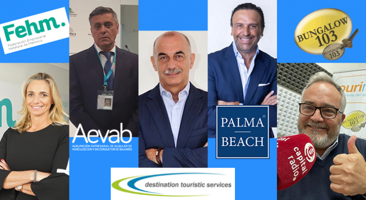 Adelanto de la temporada en Baleares: balance de la Semana Santa María Frontera, presidenta de la Federación Empresarial Hotelera de Mallorca (FEHM) - Eduardo Zamorano, director general de Destination Touristic Services - Ramón Reus, presidente de la Agrupación Empresarial de Alquiler de Vehículos con y sin conductor de Baleares (AEVAB) - Juan Miguel Ferrer, CEO de Palma Beach.