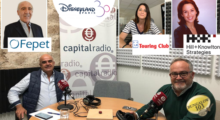 Disneyland París cumple 30 años: Alfredo Díaz, empresario turístico y amante de los parques temáticos - Ignacio Vasallo, director de Relaciones Internacionales de la FEPET y primer director de Turespaña - Marta Vegas, directora de Touring Club - Sara Ruiseñor, coordinadora de Desarrollo de Negocios para Europa en Hill+Knowlton Strategies y antigua empleada en Disneyland París y Walt Disney World.