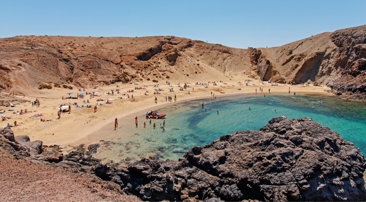 Vista de la playa de Papagayo en Lanzarote (Canarias) Foto Archivo 